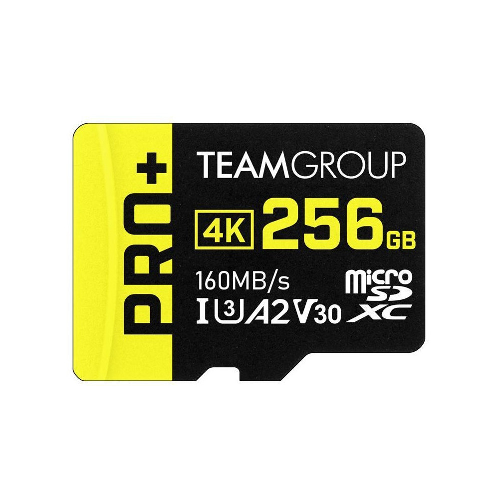 Carte mémoire TEAMGROUP A2 Pro Plus Card 256GB Micro SDXC UHS-I U3 A2