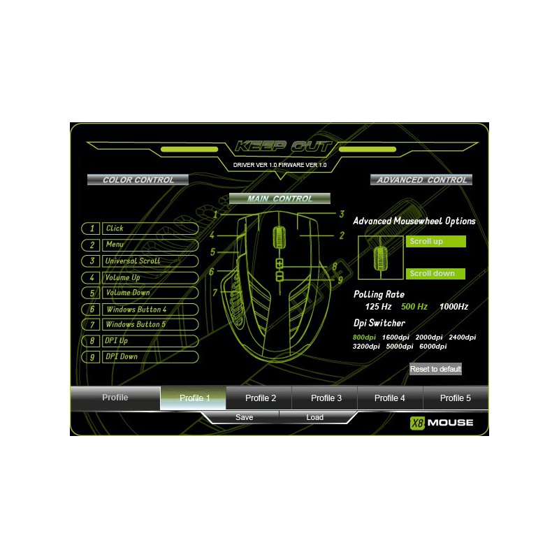 Souris Laser Gaming Keep Out X8