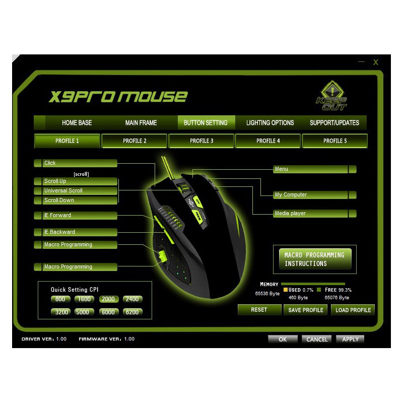 Souris Laser Gaming Keep Out X9 PRO