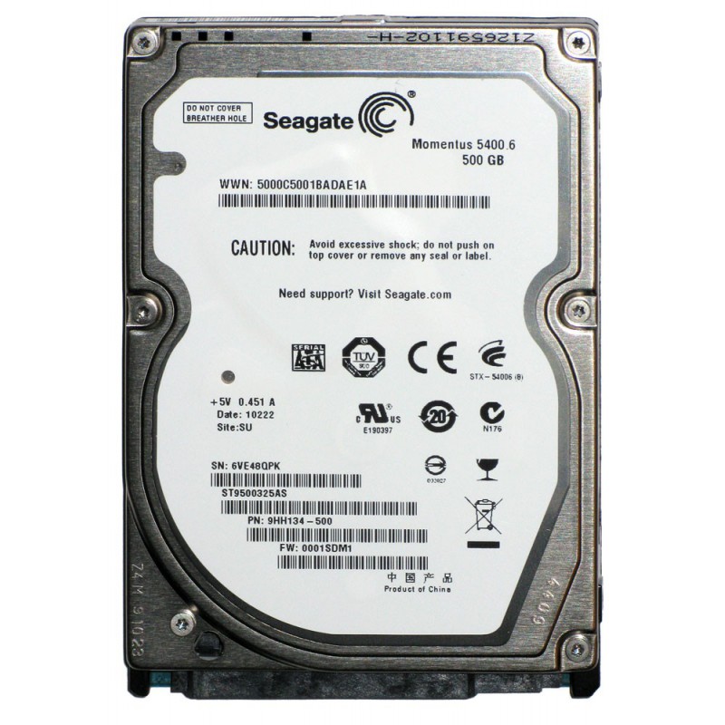 Disque Dur Interne 2.5" Seagate Momentus 500Go
