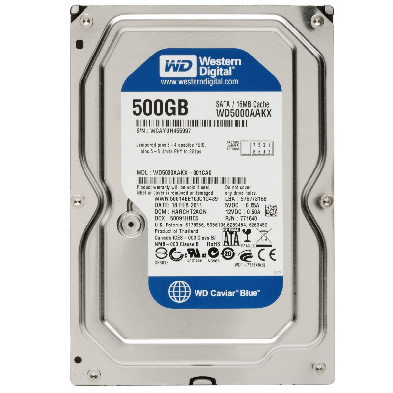 Disque Dur Interne 3.5" Western Digital 500 Go