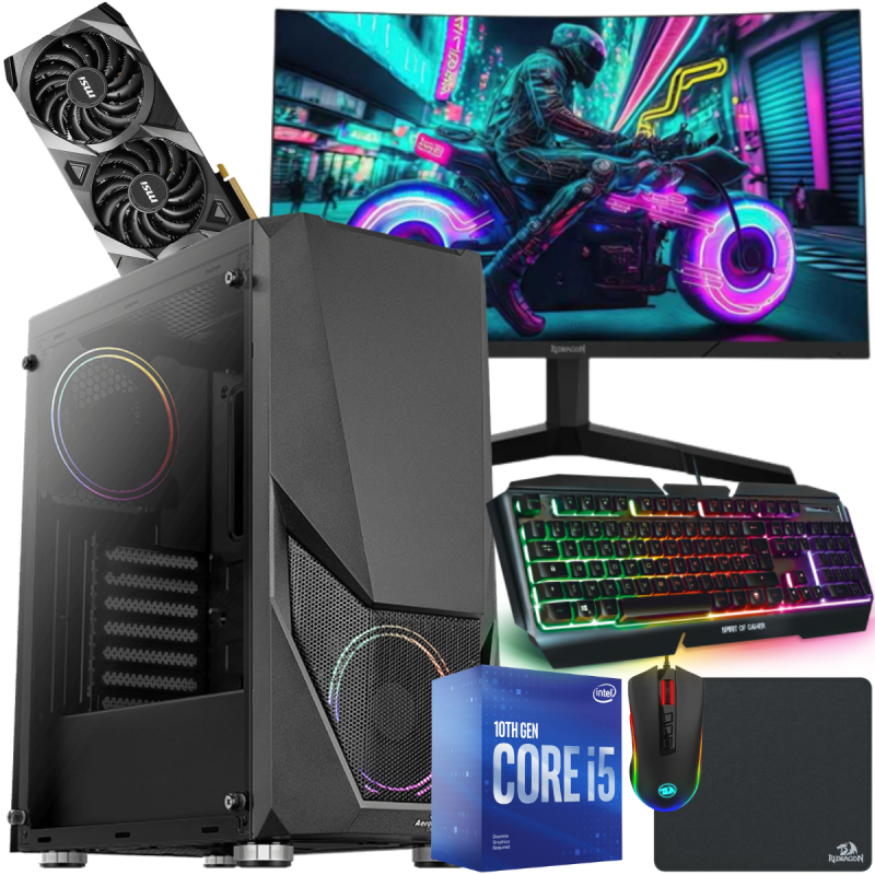 Full Setup Gamer Tunisie  PC i5, 16G, RTX 3060 + Ecran + Pack SOG