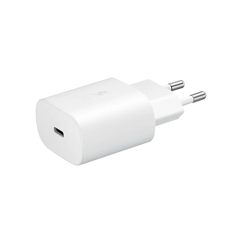 Samsung Adaptateur de charge rapide, chargeur économe en énergie avec câble  de données USB-C, 25 W Couleur Blanc