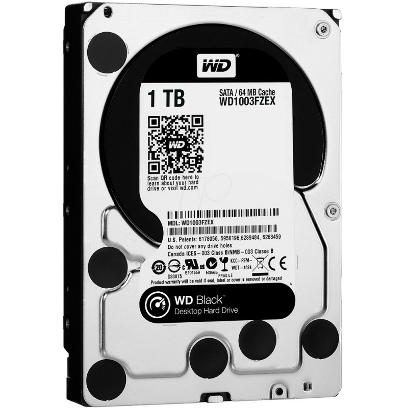 Disque Dur Interne 3.5" Western Digital Black 1 To