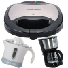 Pack Black & Decker Presse agrumes CJ650 + Appareil à Panini TS2000-B5 750 W + Cafetière Electrique DCM750S-B5 750 W