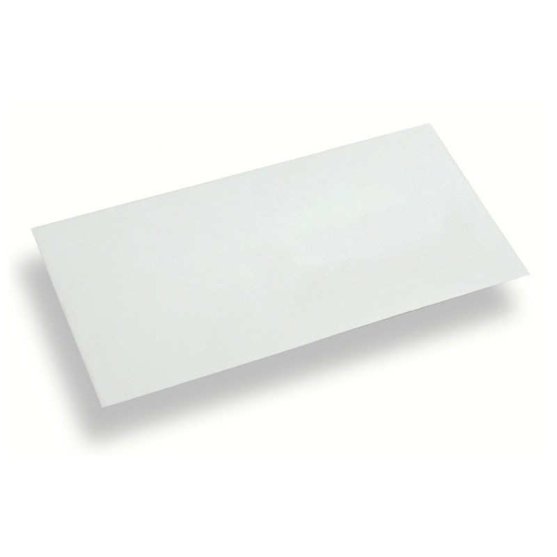 PAPERADO Paper24 Lot de 50 enveloppes blanches côtelées 100 g/m² sans fenêtre 17,8 x 12,5 cm avec rabat à fermeture gommée
