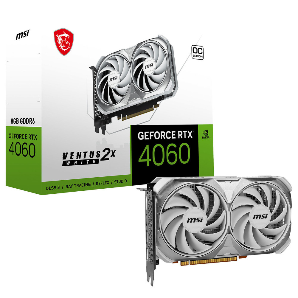 MSI GeForce RTX 4060 Ventus 2X OC White Edition | Carte graphique Tunisie | Tunisianet