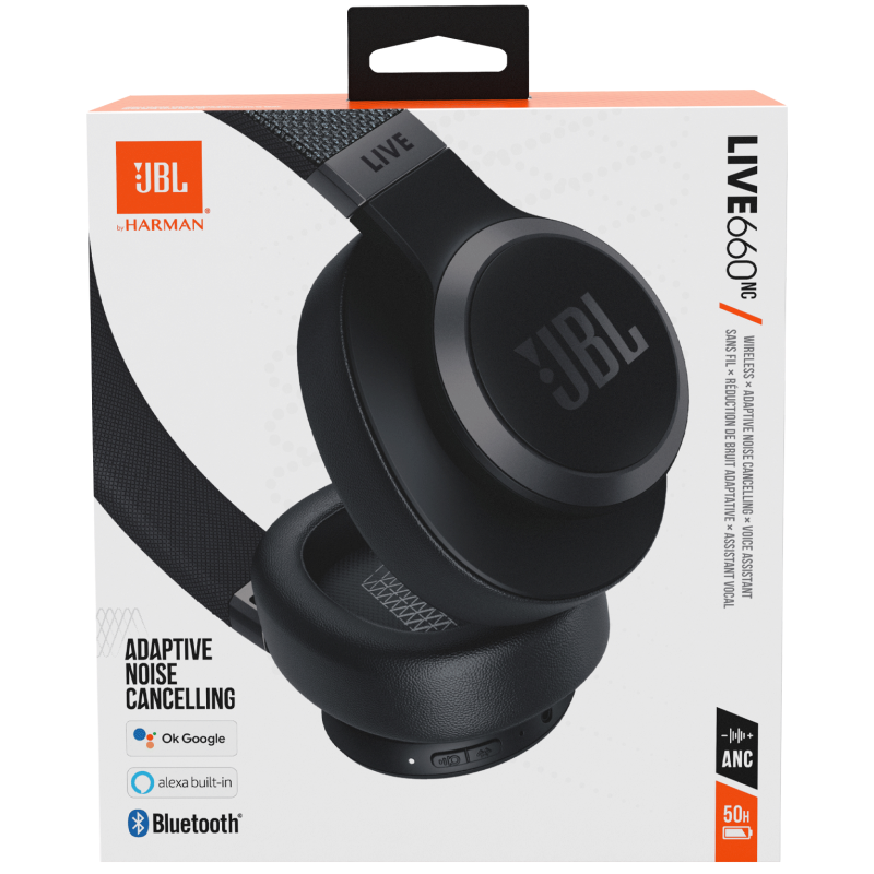 Casque JBL Sans Fil Noir - Modèle 500BT - Bluetooth, Pliable, Mains-libres - NEUF