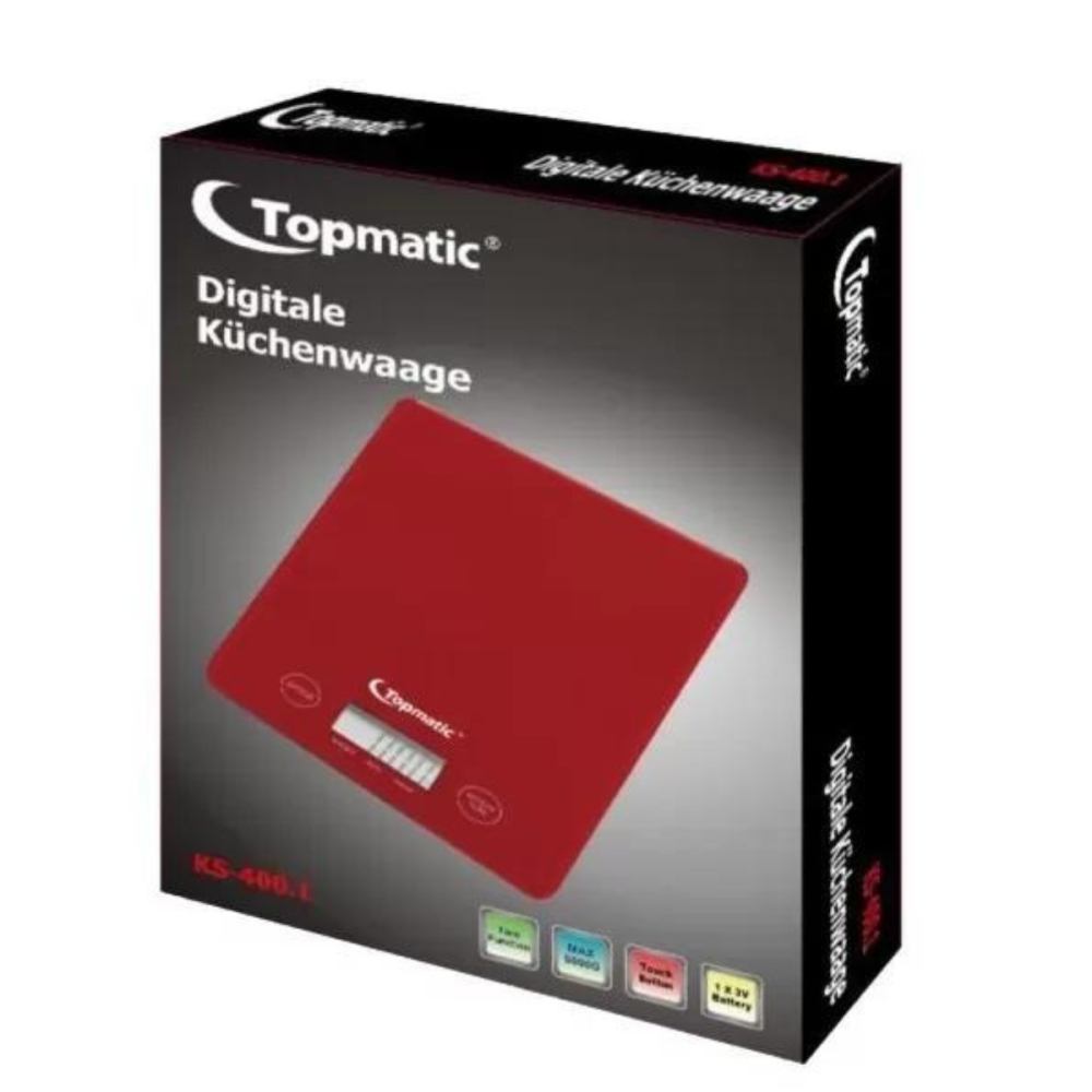 Balance de cuisine Topmatic KS-400 / 5 KG / Rouge