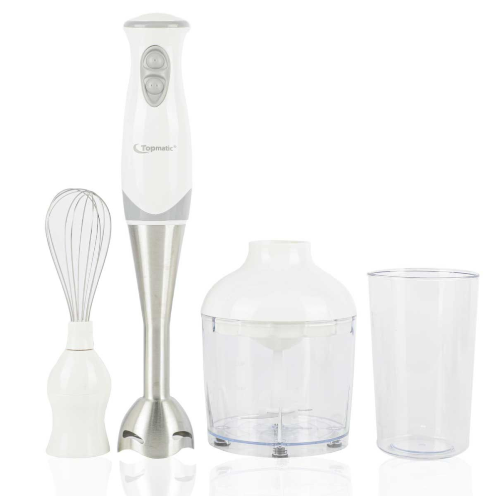 Kit Mixeur Plongeant 4 En 1 TOPMATIC ESMS-250.2 / 250 W / BLANC
