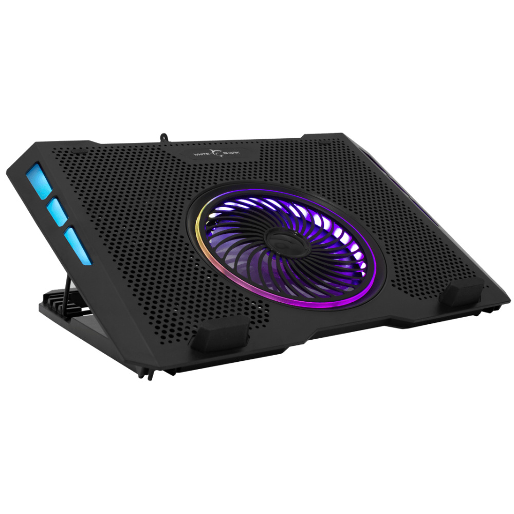 White Shark COOLING PAD GCP-13 AURORA / 5 ventilateurs RGB