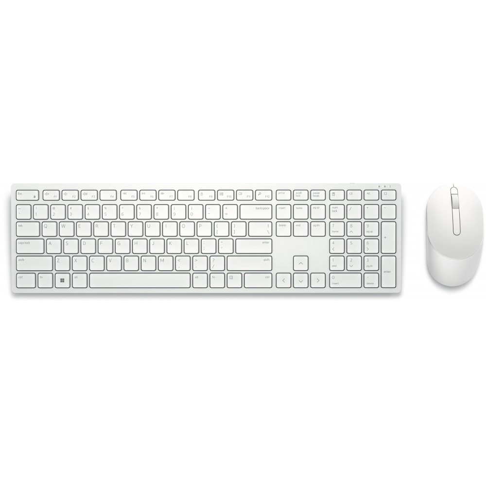Ensemble Clavier et souris sans fil Dell Pro KM5221W Pro / Qwerty / Arabe / Blanc