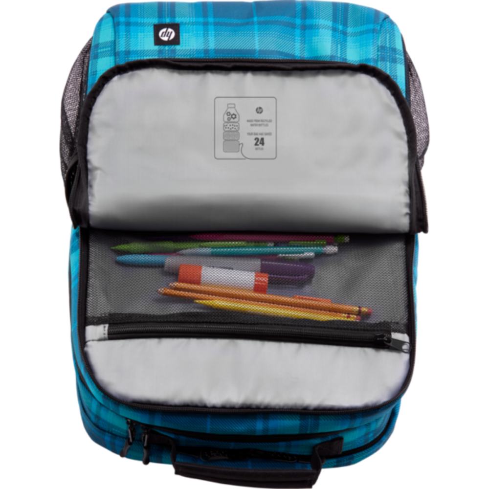 Sac à dos HP Campus XL Tartan Plaid Pour Pc portable 16" / 20 Litres / Bleu