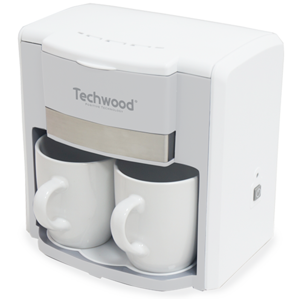 Cafetière 2 Tasses Duo TECHWOOD 500 W / Blanc