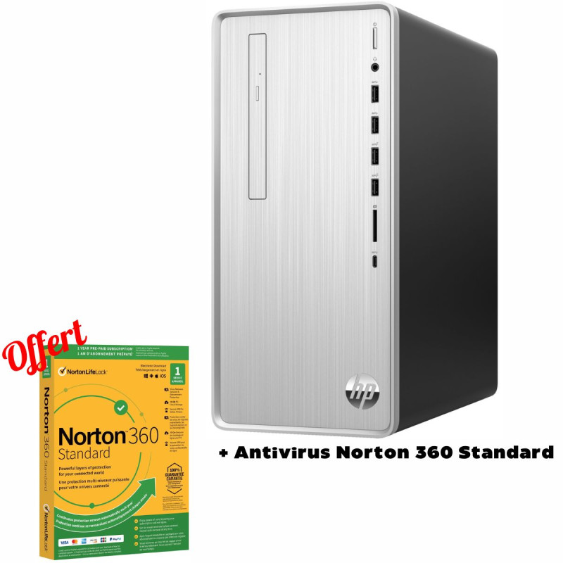 PC De Bureau HP Pavilion TP01-3001nk / i5-12400F / GTX 1650 SUPER 4G / 16  Go + Antivirus Norton 360 Standard Offert