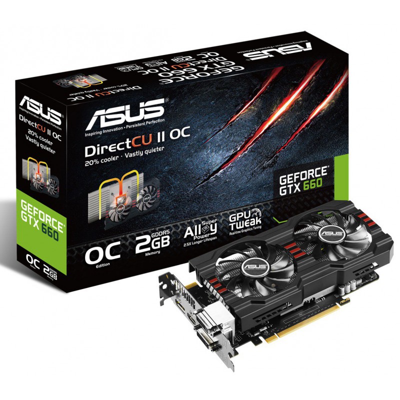 Carte Graphique Asus GeForce GTX660-DC2OCPH / 2 Go