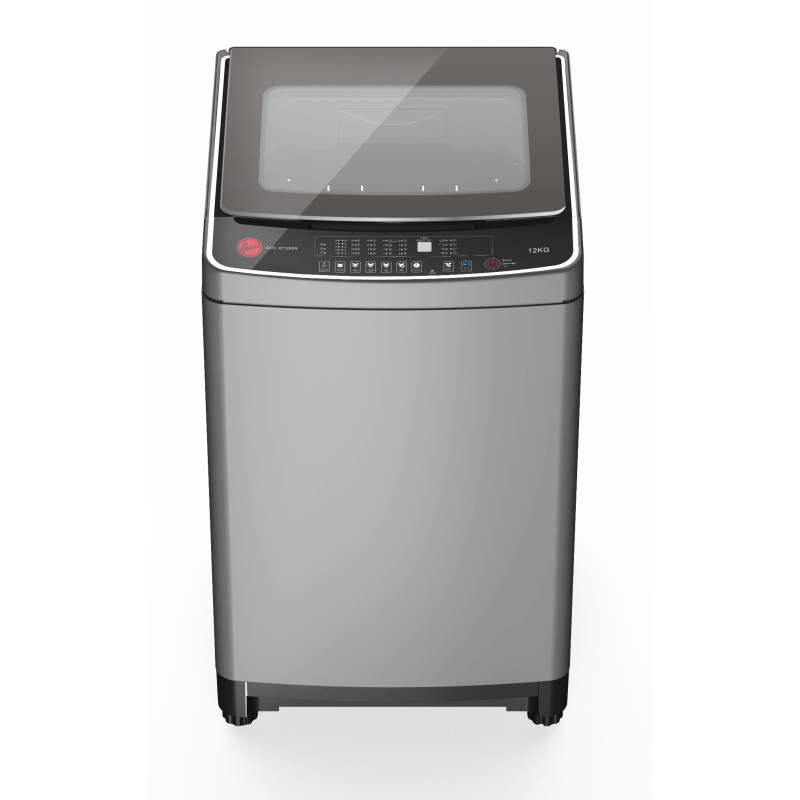 Machine à laver Automatique Top Load Hoover 12 Kg / 1000 trs / Silver + 100 dt bon d'achat + Livraison + Installation et Mise en Marche Gratuites