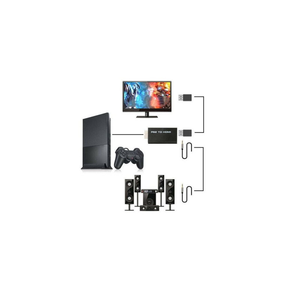 Convertisseur PS2 vers HDMI G300 couleur noir