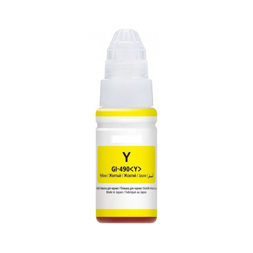 BOUTEILLE D'ENCRE ADAPTABLE CANON GI-490 / 70ML / Yellow