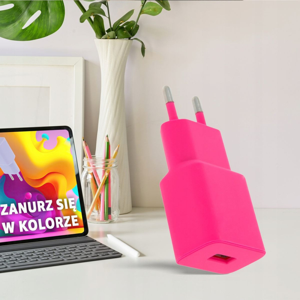 Chargeur Setty / 1x USB 2,4A / Rose