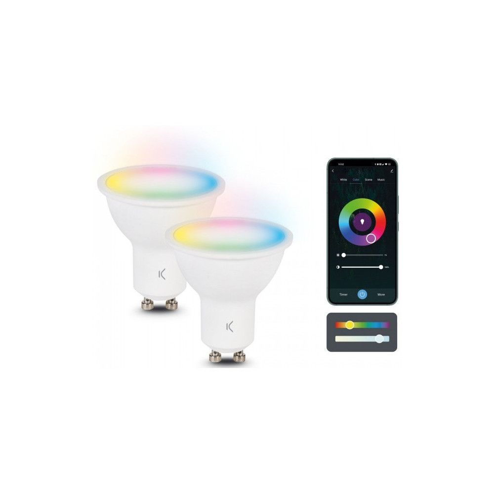 Pack 2 Ampoules Intelligentes KSIX Smart LED / 5.5W