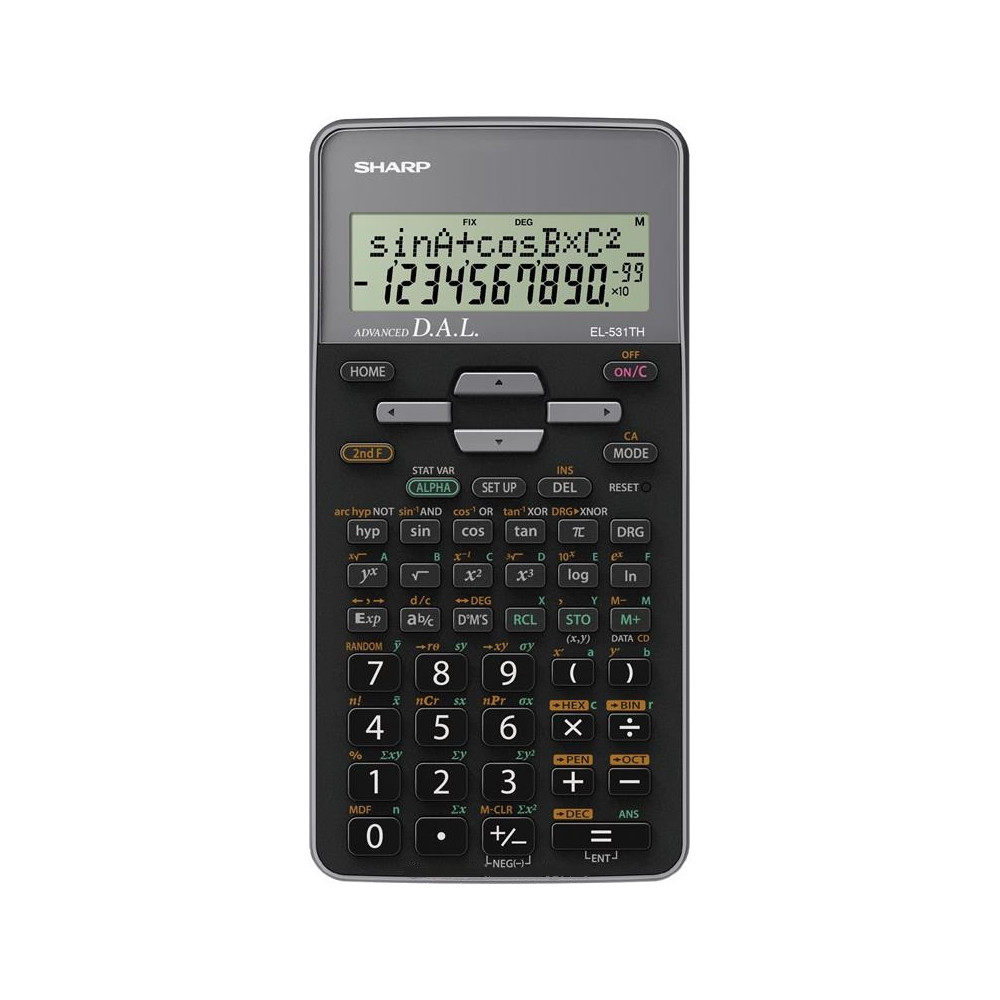 Calculatrice Scientifique de bureau SHARP EL-531THB / 10 Chiffres / GRIS