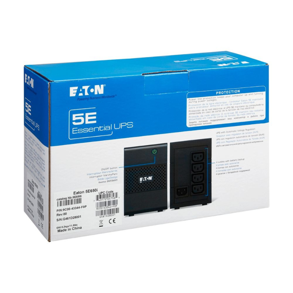 Onduleur Eaton IN-LINE 5E 550 IEC G2 / 500 VA