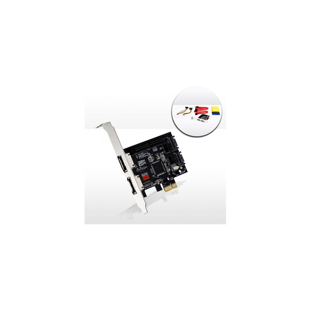Carte PCI-E avec 2 ports SATA 1ports IDE