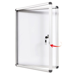 TABLEAU VITRINE BLANC CADRE ALUMINUM / 79X102 / 9xA4