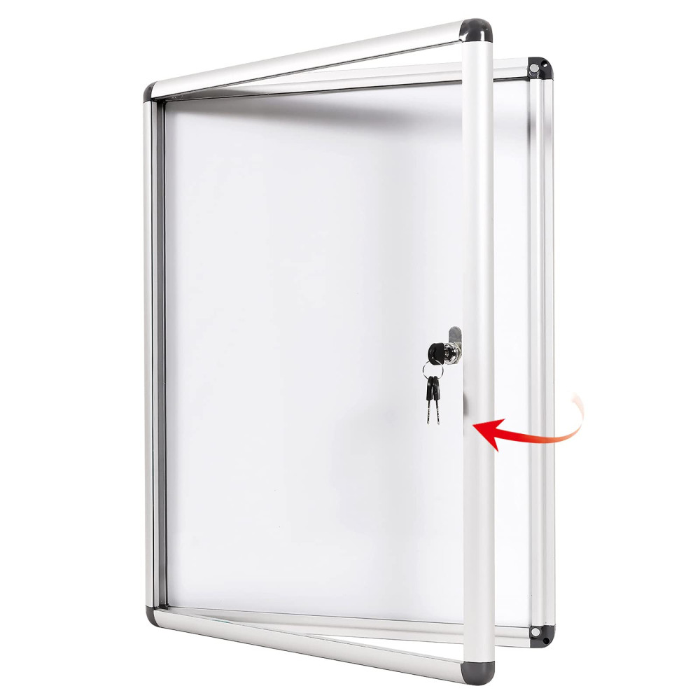 Tableau Vitrine blanc Cadre Aluminium / 54X68 / 4x A4