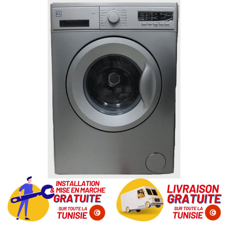 Machine à laver CL hublot 6 Kg / Silver + Livraison + Installation et Mise  en Marche Gratuites