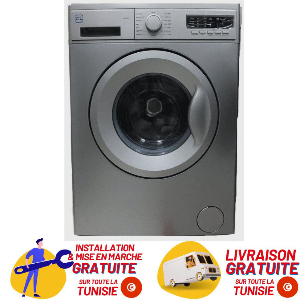 Machine à laver CL hublot 6 Kg / Silver + Livraison + Installation et Mise en Marche Gratuites