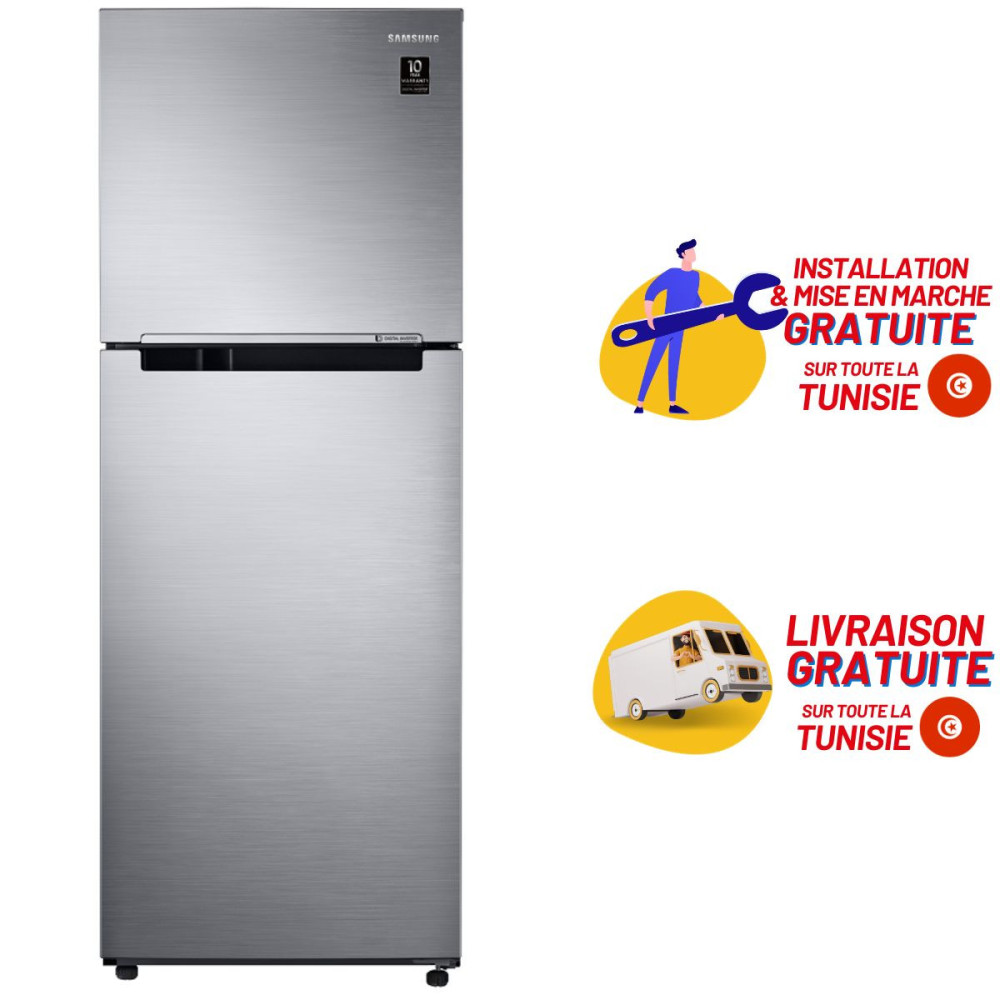 Réfrigérateur Samsung RT37 Mono Cooling / 370 Litres / Silver + Livraison + Installation et Mise en Marche Gratuites