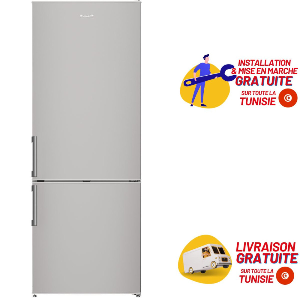 Réfrigérateur Combiné Arcelik NoFrost ACN15601SS / 560 L / Inox + Livraison + Installation et Mise en Marche Gratuites