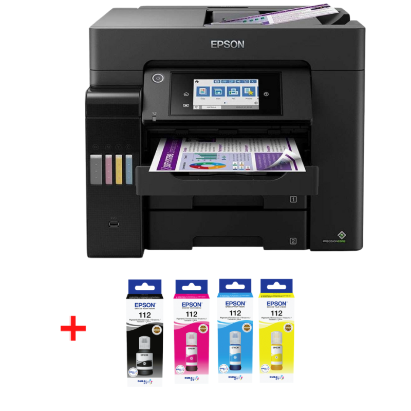 Imprimante à réservoir intégré 4en1 couleur Epson ECOTANK L6570 / Wifi + 4  Bouteilles D'encre Offertes + Un Cadeau Offert