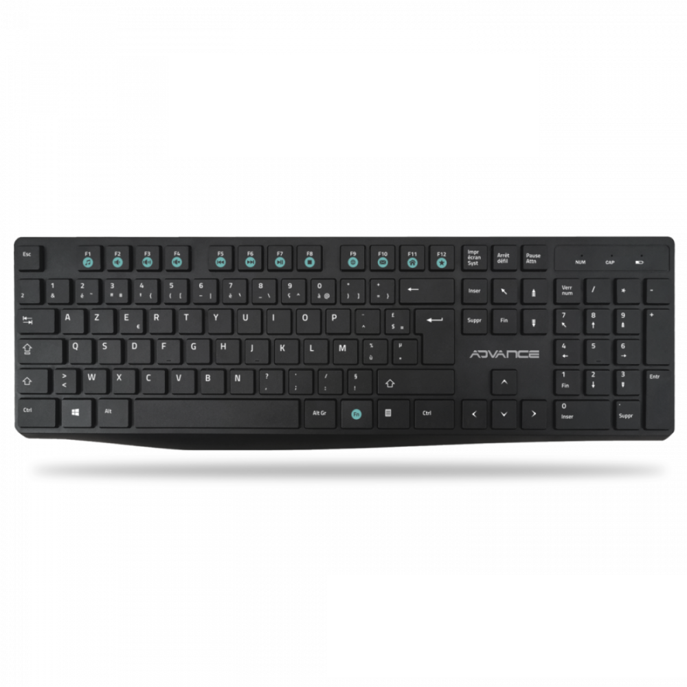 Pack Sans fil ELITE ADVANCE CLS-7100RF Clavier + Souris + Tapis / Noir