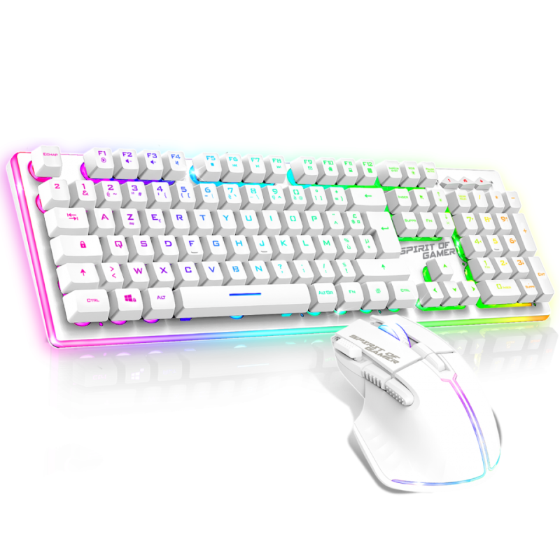 12€19 sur Clavier gaming mécanique filaire et sans fil YK600 blanc