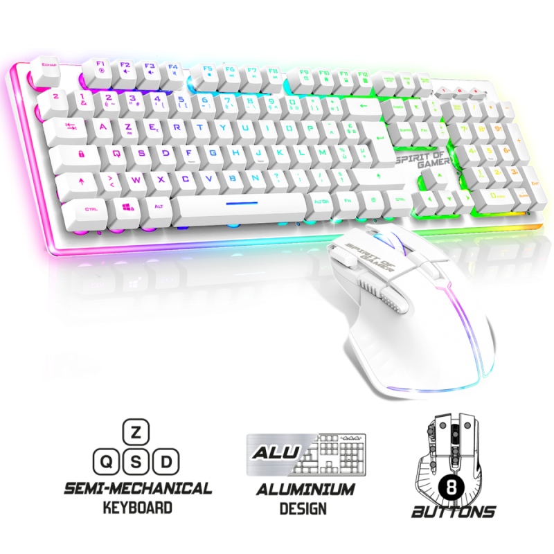 Clavier gamer sans fil SPIRIT OF GAMER Pack clavier souris sans fil  ULTIMATE 60