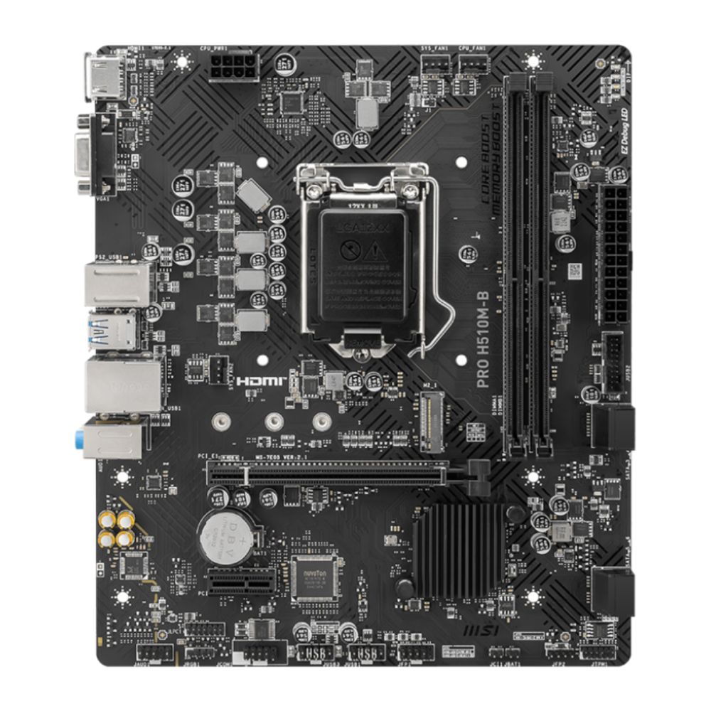 Carte mère MSI PRO H510M-B DDR4 / LGA 1200 / 10e génération