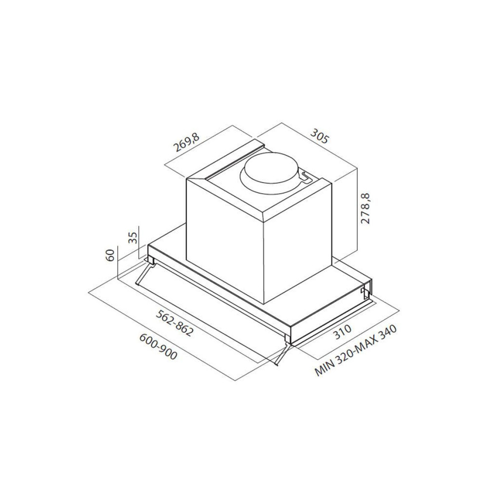 hotte encastrable smart 90 cm