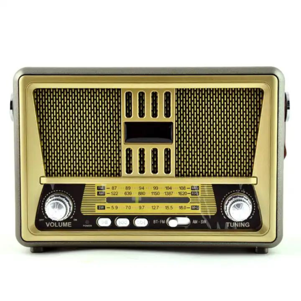 Haut Parleur Sans Fil ET Radia FM MEIER 552BT / Bluetooth / USB / Marron
