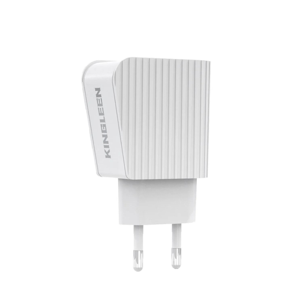 Chargeur Secteur KINGLEEN C833E 10W Avec Câble USB-C / BLANC