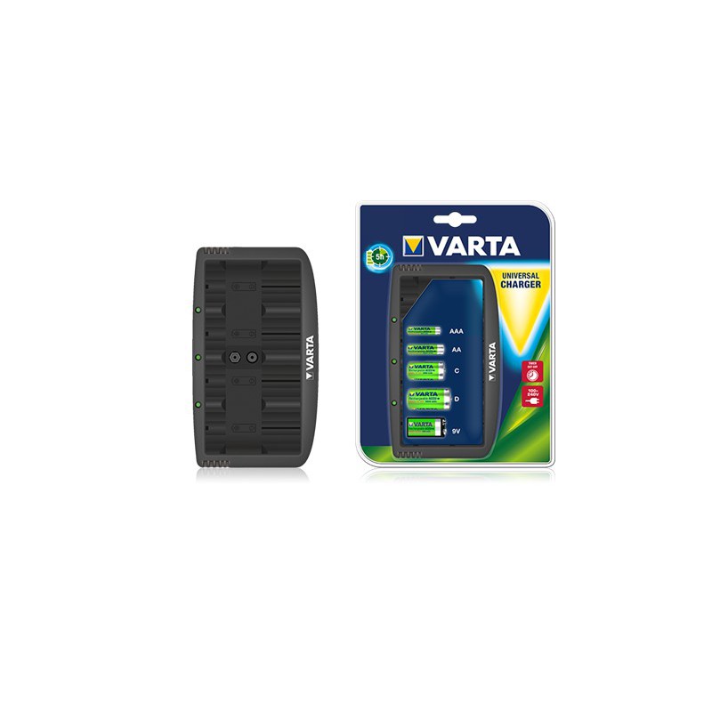 Chargeur Varta Universal pour Piles AA/AAA/C/D/9V