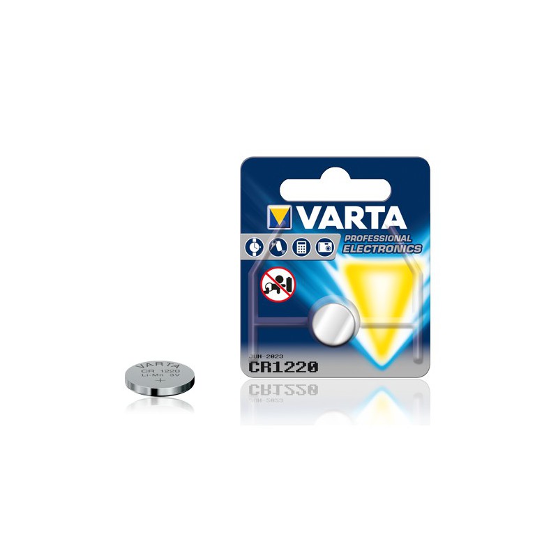 Pile bouton Varta, CR 1220, 35 mA, Piles rechargeables et piles, Alimentation électrique et piles, Instruments optiques et lampes, Matériel de laboratoire