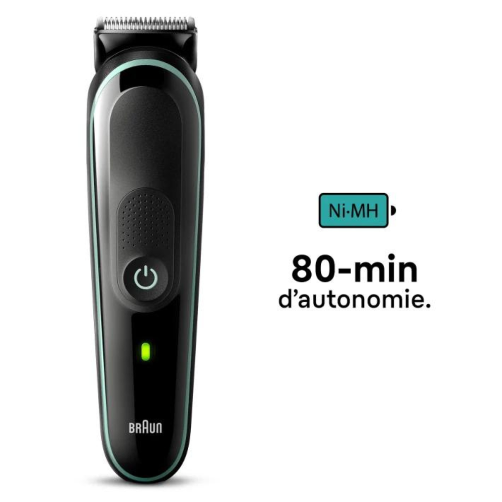 TONDEUSE MULTIFONCTION 8EN1 BRAUN MGK3441 RECHARGEABLE / NOIR