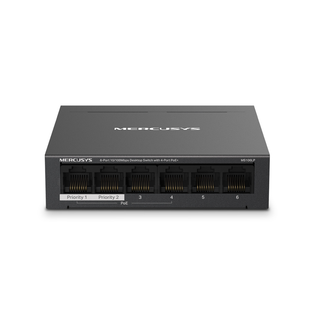 Switch De Bureau Mercusys MS110P / 10 ports 10/100 Mbps avec PoE+ 8 ports