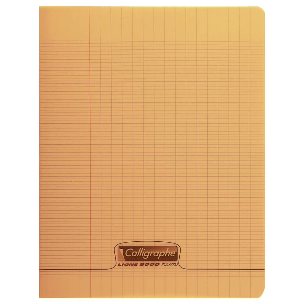 Cahiers piqué 8000 POLYPRO SEYES Calligraphe / 17x 22 / 192P / 90G / Orange