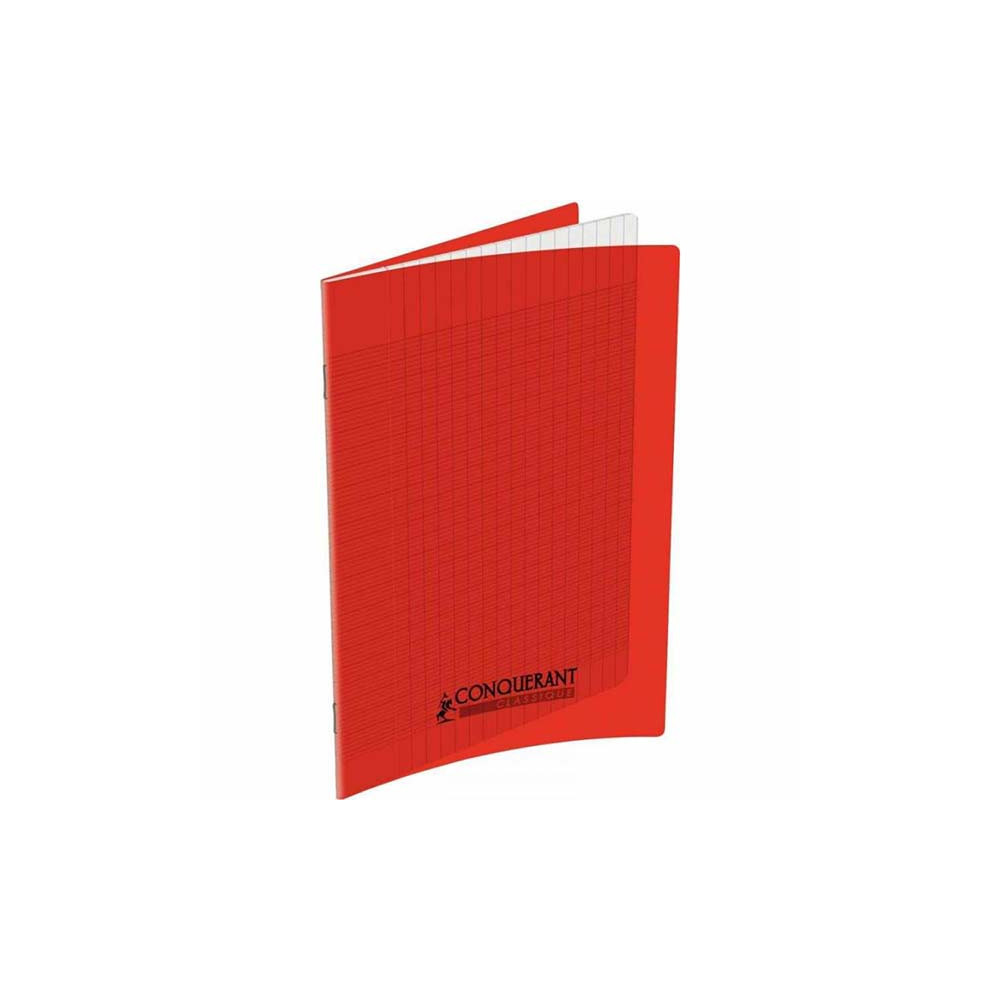 Cahier Polypro Conquerant Seyes / 24x 32 / 192P / 70G / Rouge