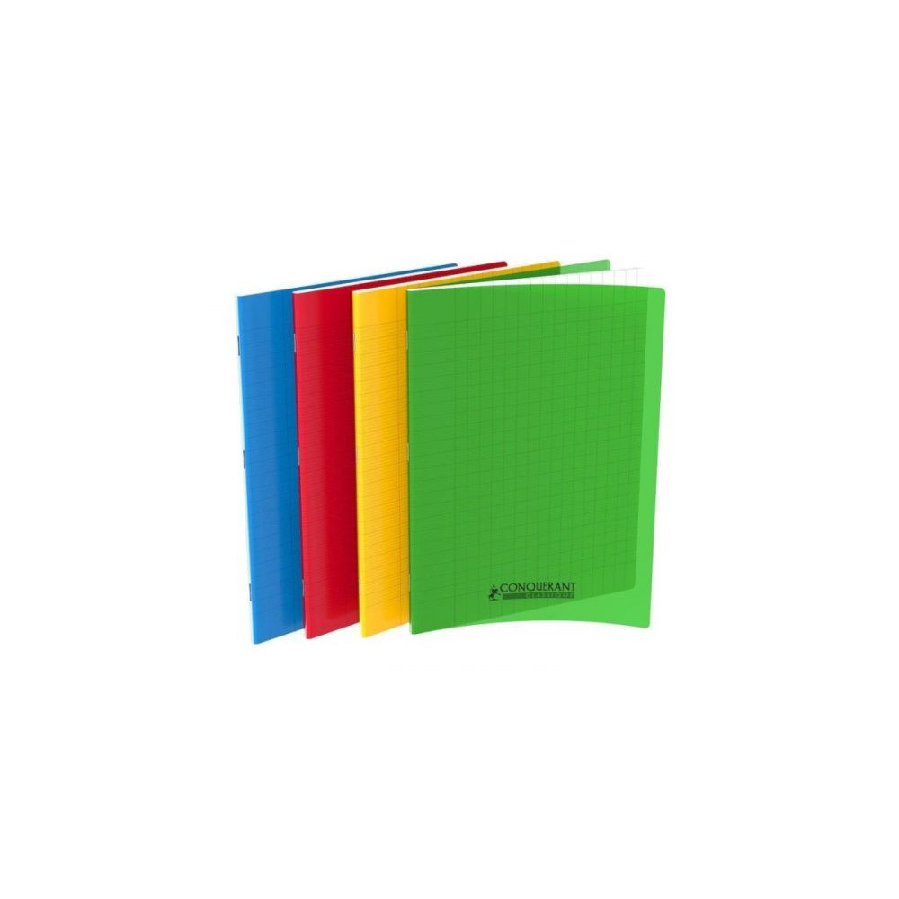 Cahier POLYPRO CONQUERANT Seyes / 24x 32 / 96P / 90G / Assortis