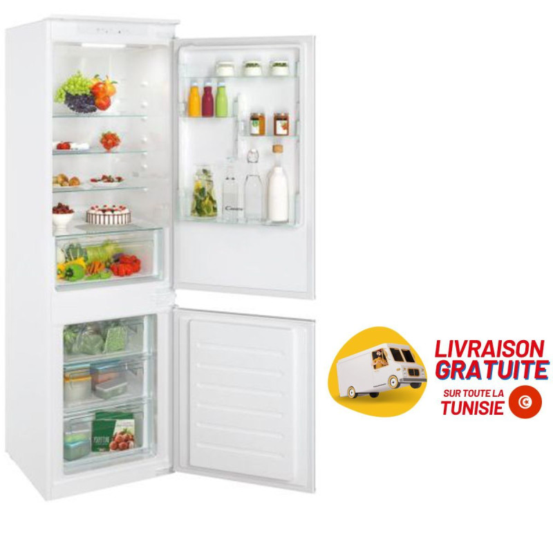 Réfrigérateur combine encastrable CANDY + Livraison Gratuite